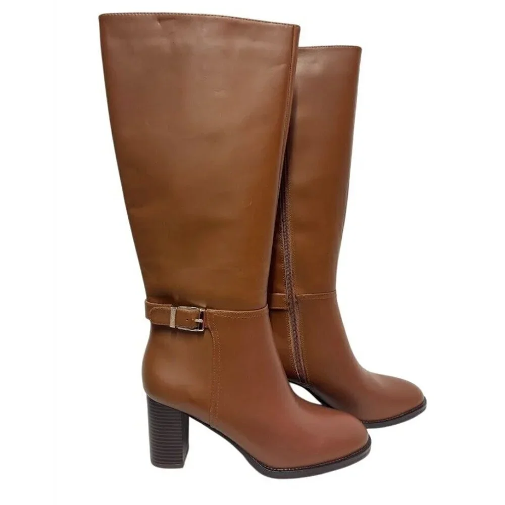 GIANI BERNINI / Lennoxxp / Leather / Tall / Knee-High / Boots / Conac / Size 10M